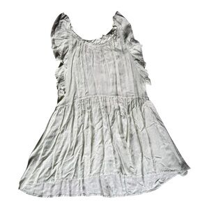 Blu Pepper Cream Ruffle Tunic Top